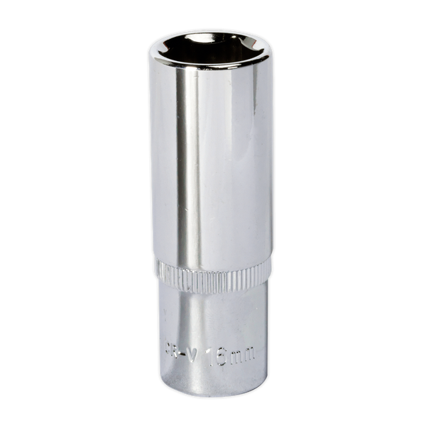 Sealey SP3816D 16mm Deep 3/8"Sq Drive Fully Polished WallDrive Socket