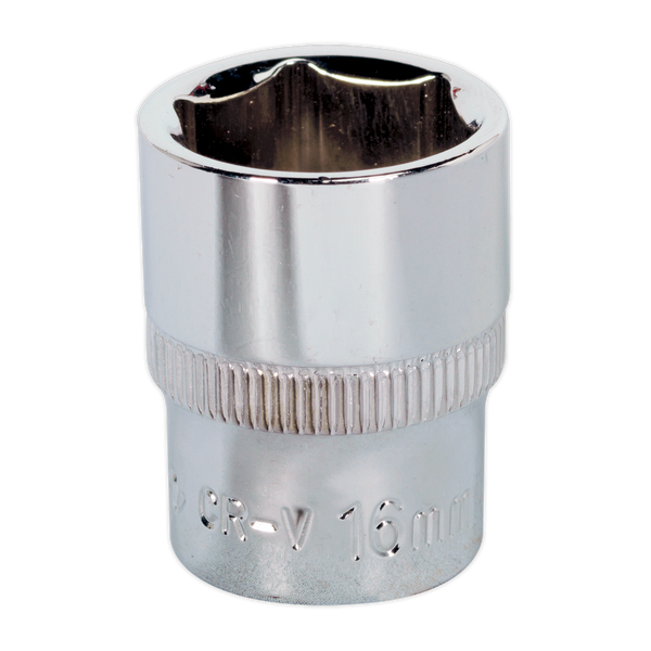 Sealey SP3816 16mm 3/8"Sq Drive Fully Polished WallDrive Socket