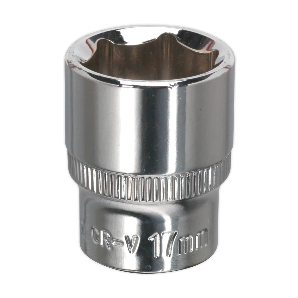 Sealey SP3817 17mm 3/8"Sq Drive Fully Polished WallDrive Socket