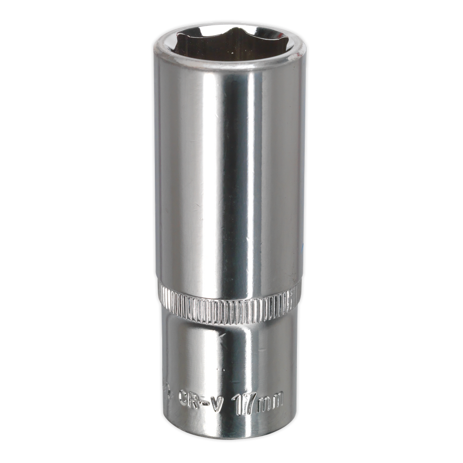 Sealey SP3817D 17mm Deep 3/8"Sq Drive Fully Polished WallDrive Socket
