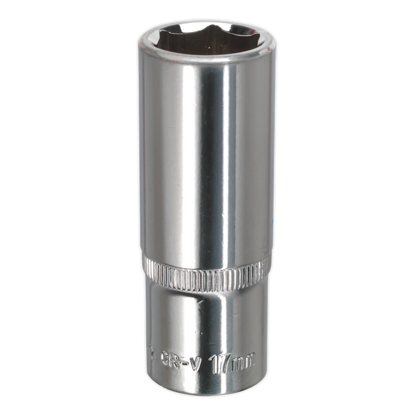 Sealey SP3817D 17mm Deep 3/8"Sq Drive Fully Polished WallDrive Socket