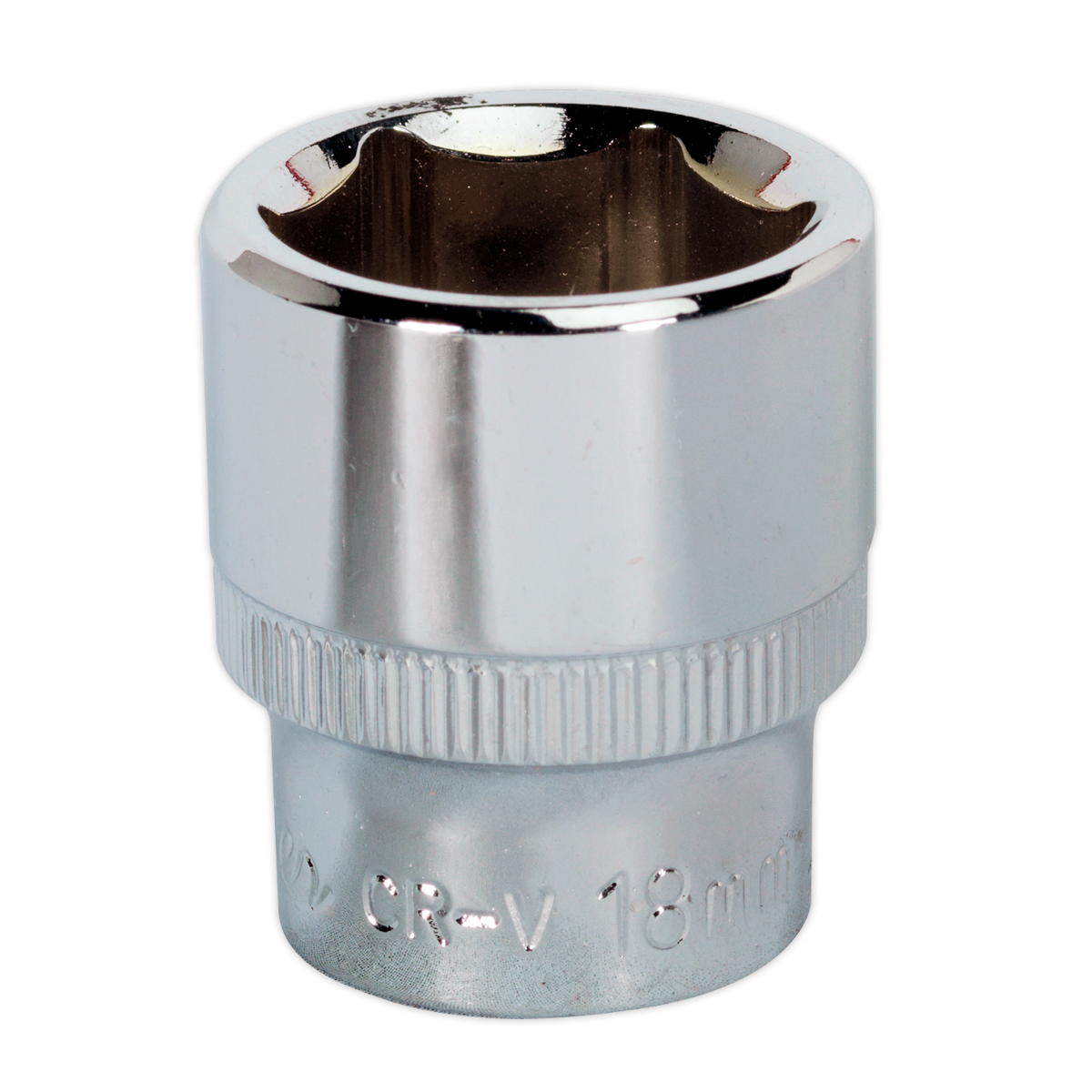 Sealey SP3818 18mm 3/8"Sq Drive Fully Polished WallDrive Socket
