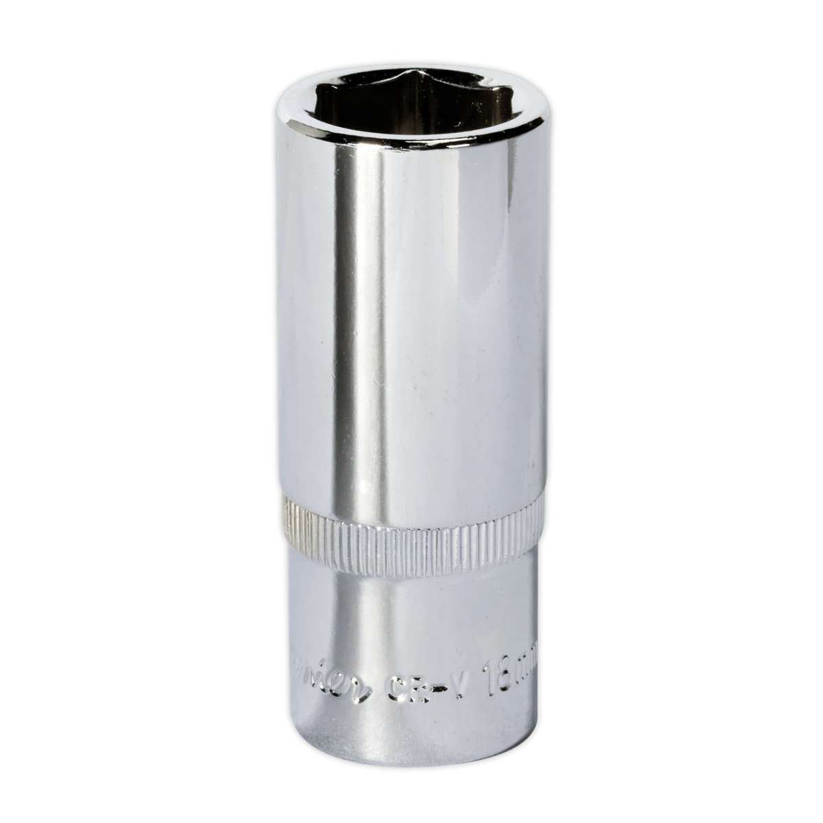 Sealey SP3818D 18mm Deep 3/8"Sq Drive Fully Polished WallDrive Socket