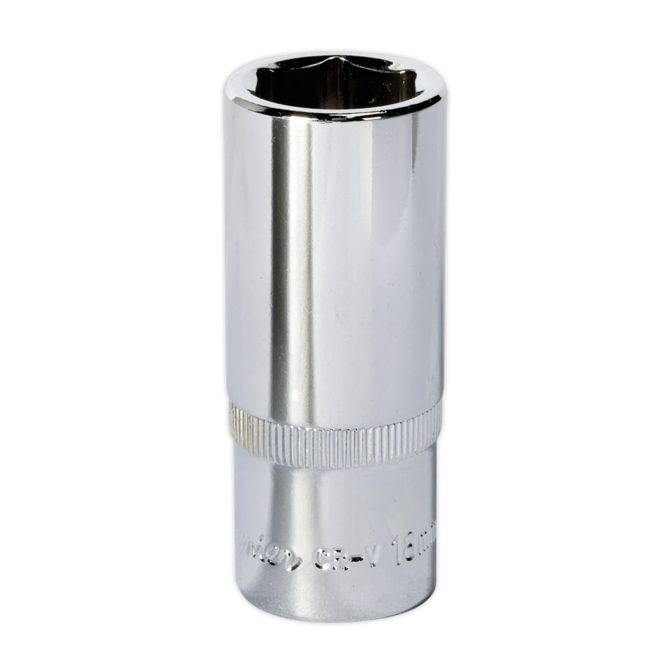 Sealey SP3818D 18mm Deep 3/8"Sq Drive Fully Polished WallDrive Socket