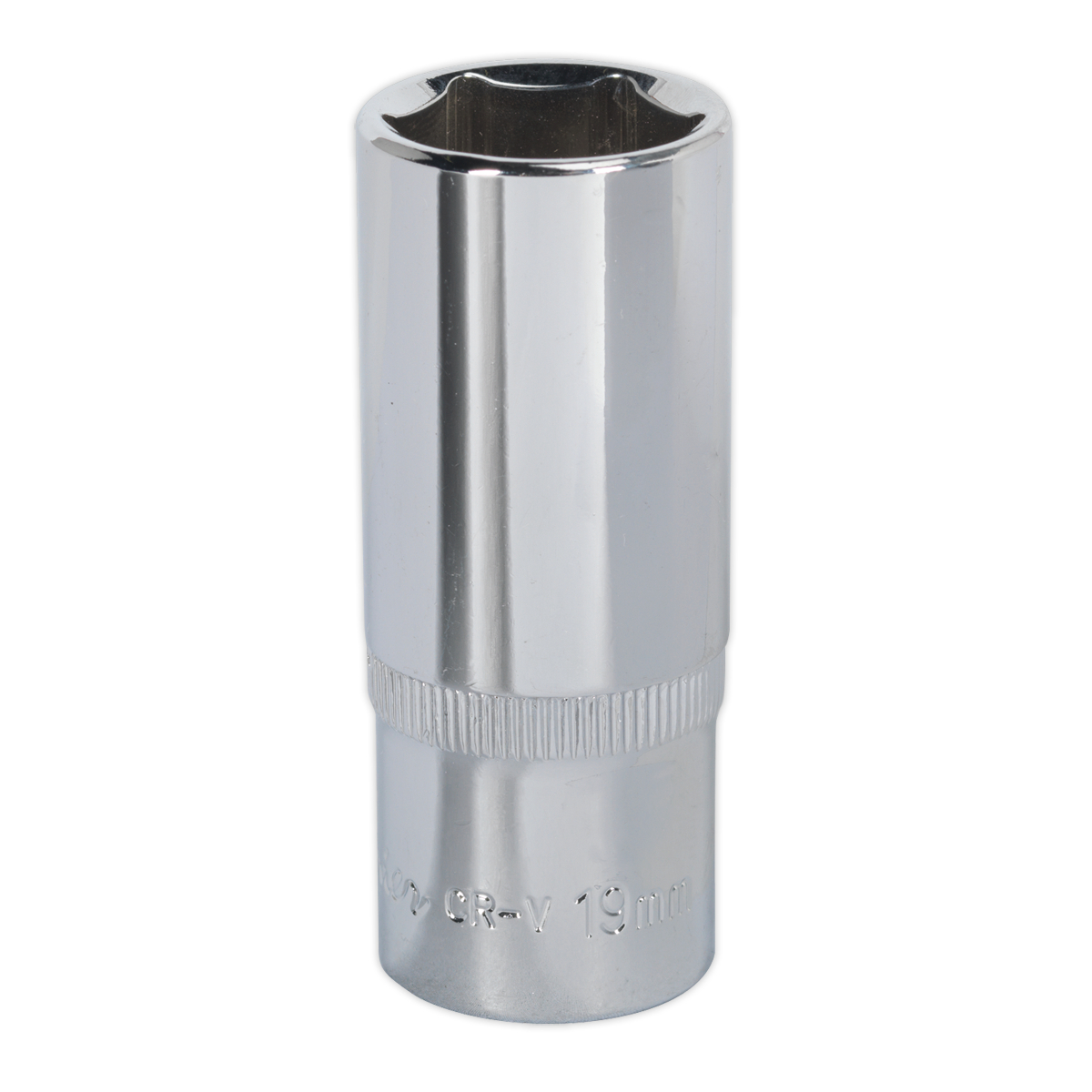 Sealey SP3819D 19mm Deep 3/8"Sq Drive Fully Polished WallDrive Socket