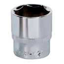 Sealey SP3821 WallDrive Socket 21mm 3/8"Sq Drive Fully Polished