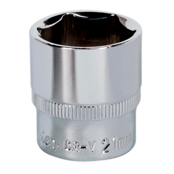 Sealey SP3821 WallDrive Socket 21mm 3/8"Sq Drive Fully Polished