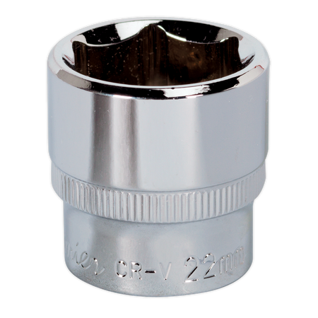 Sealey SP3822 22mm 3/8"Sq Drive Fully Polished WallDrive Socket
