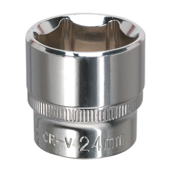 Sealey SP3824 24mm 3/8"Sq Drive Fully Polished WallDrive Socket