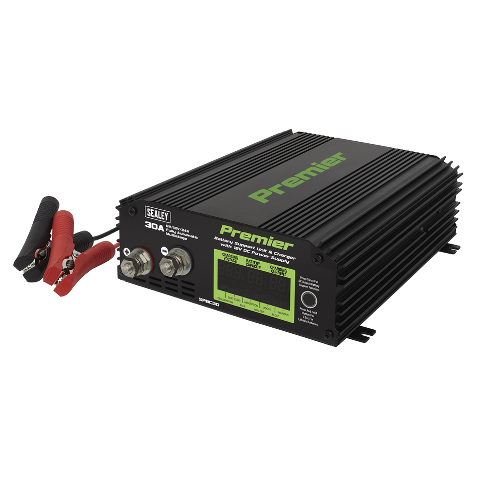 Sealey SPBC30 30A Battery Support Unit & Charger