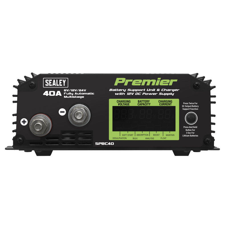 Sealey SPBC40 40A Battery Support Unit & Charger