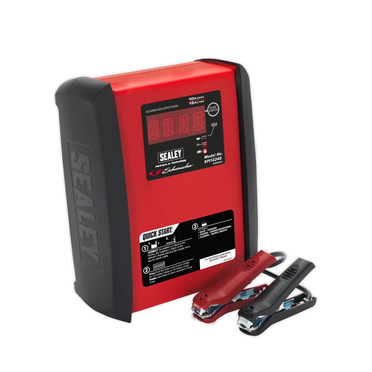 Sealey SPI1224S Schumacher 15A/10A 12//24V Intelligent Battery Charger