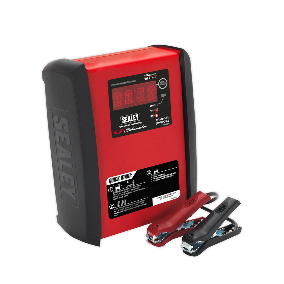 Sealey SPI1224S Schumacher 15A/10A 12//24V Intelligent Battery Charger