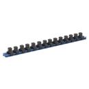 Sealey SR3814 3/8"Sq Drive Aluminium Socket Retaining Rail with 14 Clips