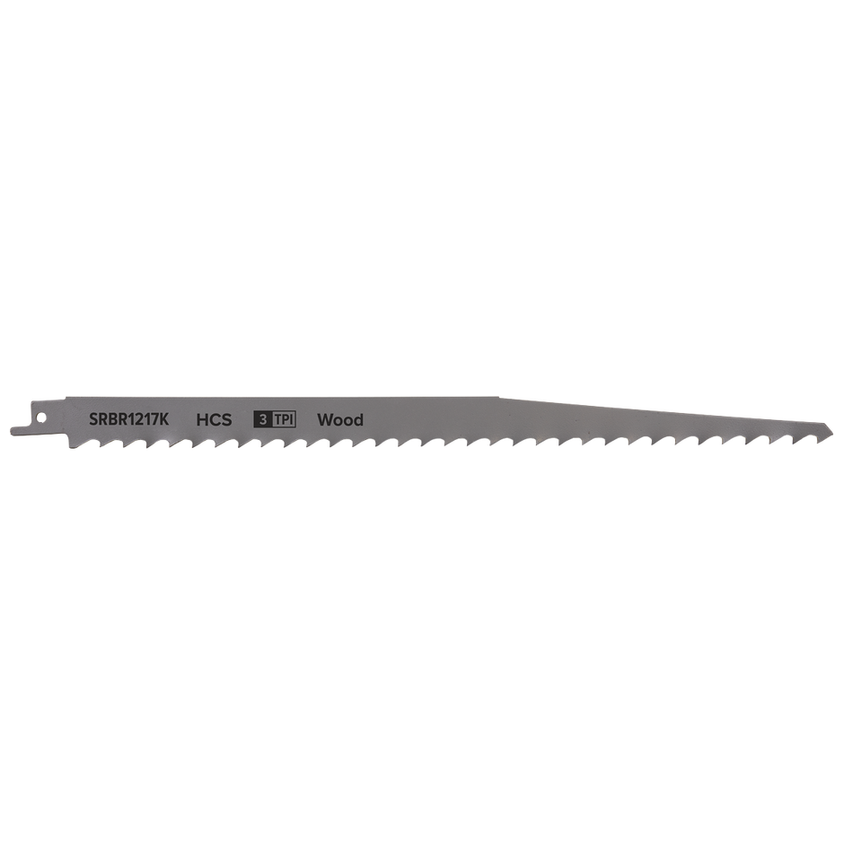 Sealey SRBR1217K 300mm 3tpi Reciprocating Saw Blade Pruning & Coarse Wood - Pack of 5