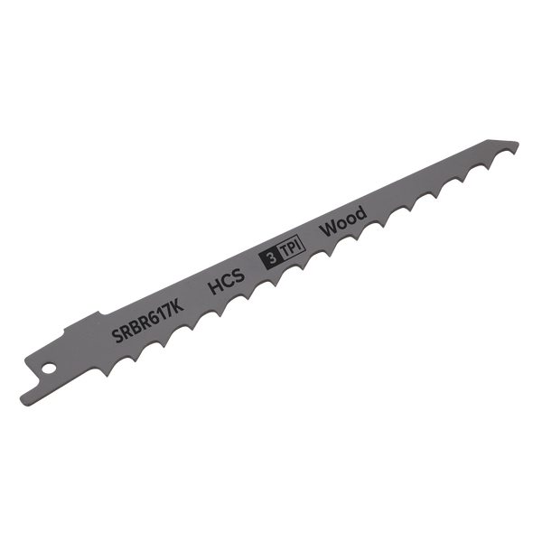 Sealey SRBR617K 150mm 3tpi Reciprocating Saw Blade Pruning & Coarse Wood - Pack of 5