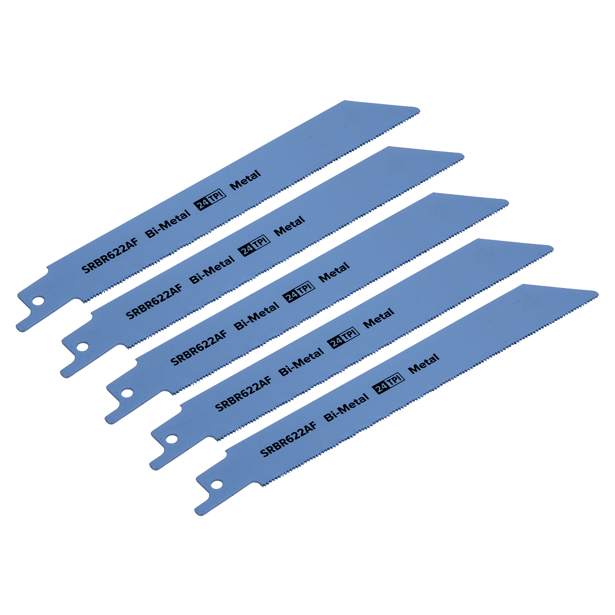 Sealey SRBR622AF 150mm 24tpi Reciprocating Saw Blade Metal - Pack of 5