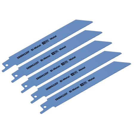 Sealey SRBR622EF 150mm 18tpi Reciprocating Saw Blade Metal - Pack of 5