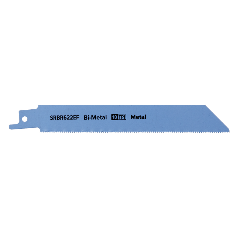 Sealey SRBR622EF 150mm 18tpi Reciprocating Saw Blade Metal - Pack of 5