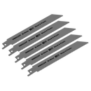 Sealey SRBR622HF 150mm 10tpi Reciprocating Saw Blade Wood & Plastics - Pack of 5