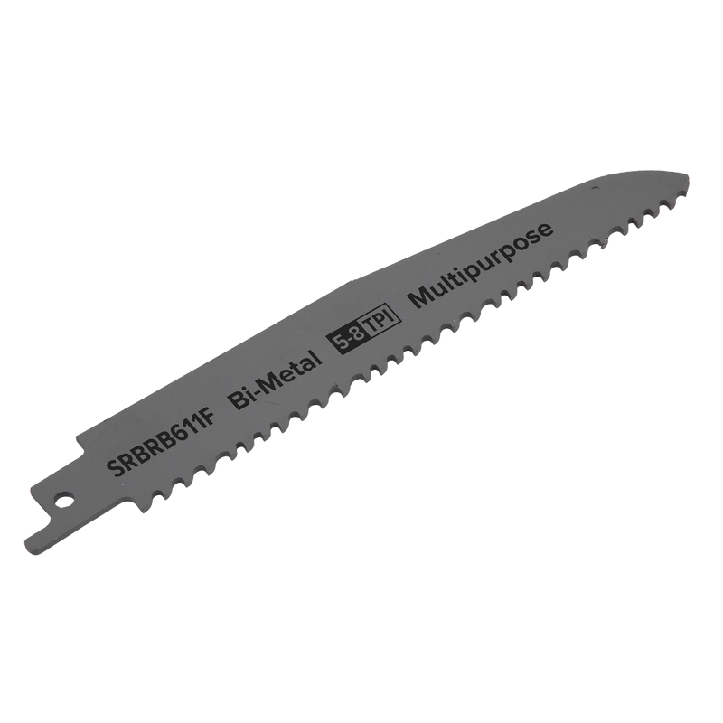 Sealey SRBRB611F 150mm 5-8tpi Reciprocating Saw Blade Multipurpose - Pack of 5