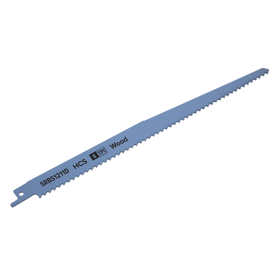 Sealey SRBS1211D 250mm 6tpi Reciprocating Saw Blade Clean Wood - Pack of 5
