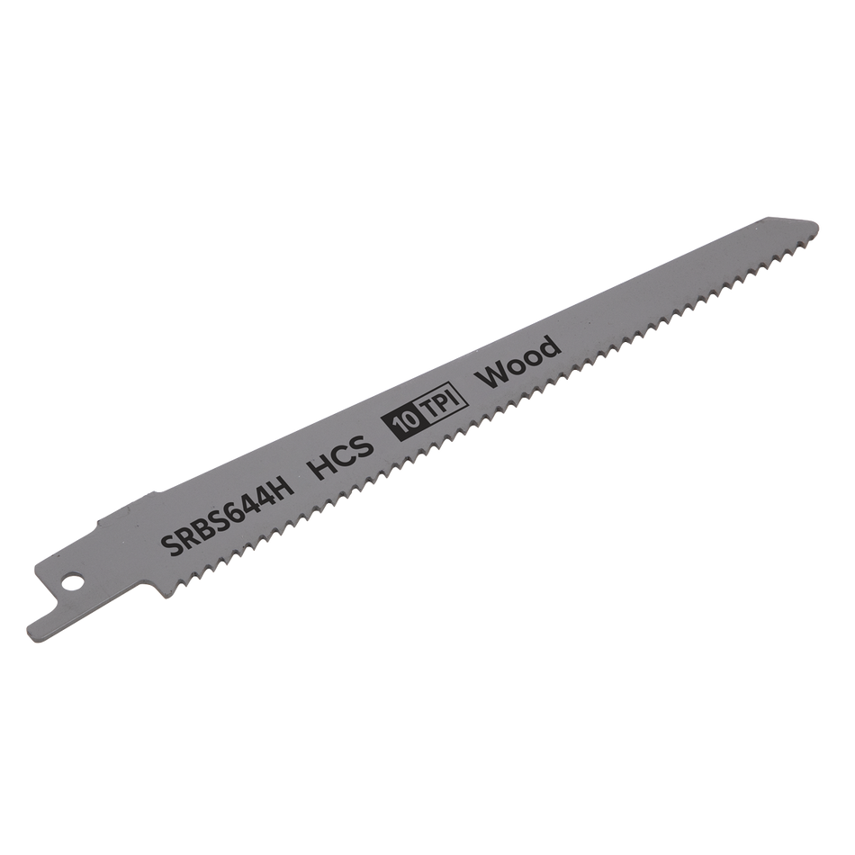 Sealey SRBS644H 150mm 10tpi Reciprocating Saw Blade Clean Wood - Pack of 5