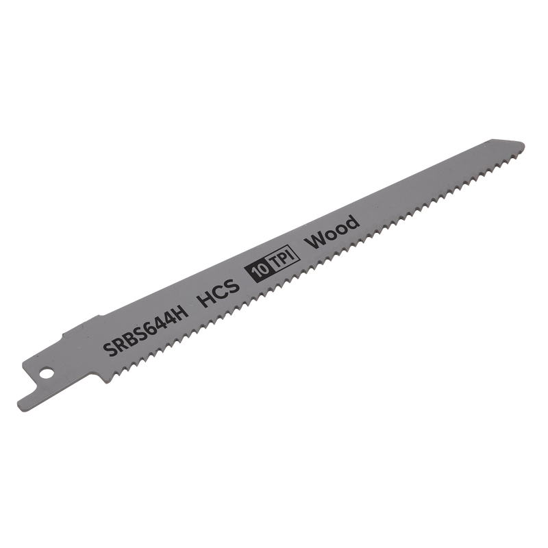 Sealey SRBS644H 150mm 10tpi Reciprocating Saw Blade Clean Wood - Pack of 5