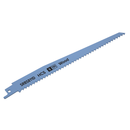 Sealey SRBS811D 200mm 6tpi Reciprocating Saw Blade Clean Wood - Pack of 5
