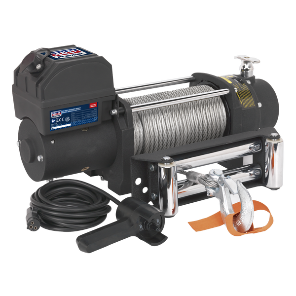 Sealey SRW4300 12V Self-Recovery Winch 4300kg (9500lb) Line Pull