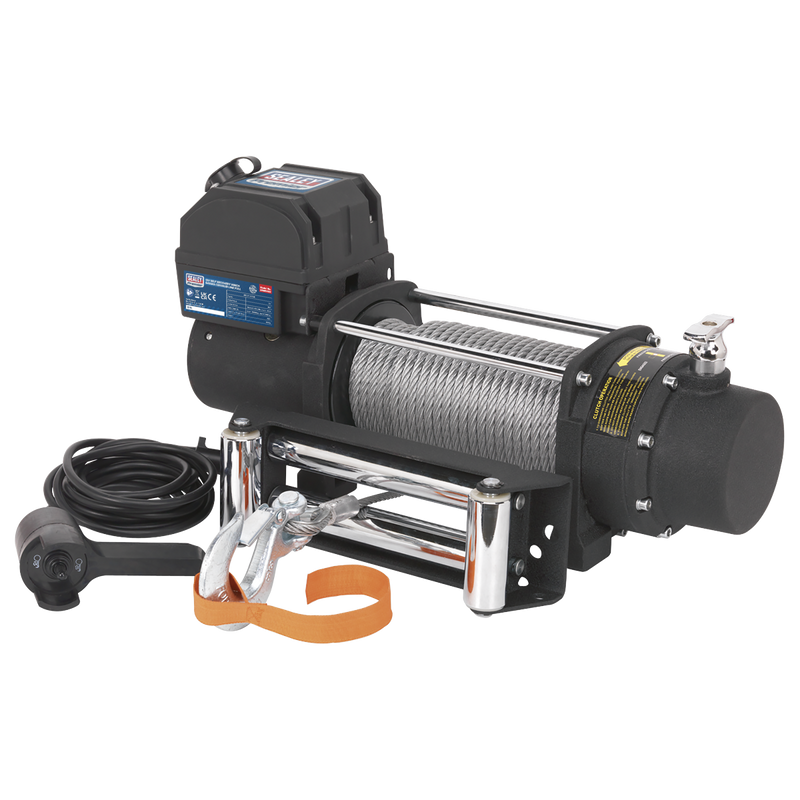 Sealey SRW5450 12V Self-Recovery Winch 5450kg (12000lb) Line Pull