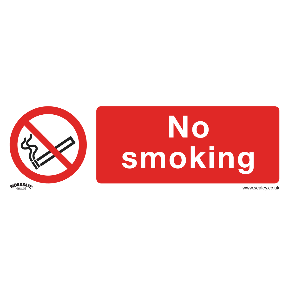 Sealey SS13V10 No Smoking - Prohibition Safety Sign - Self-Adhesive Vinyl - Pack of 10