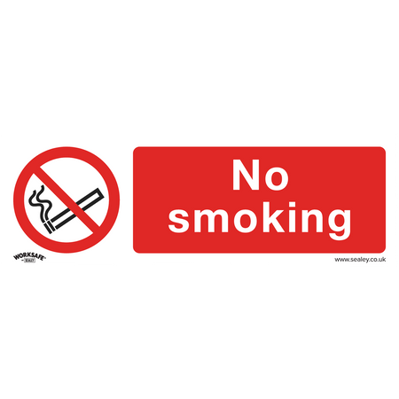 Sealey SS13V1 No Smoking - Prohibition Safety Sign - Self-Adhesive Vinyl