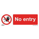Sealey SS14V10 No Entry - Prohibition Safety Sign - Self-Adhesive Vinyl - Pack of 10