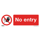 Sealey SS14V1 No Entry - Prohibition Safety Sign - Self-Adhesive Vinyl