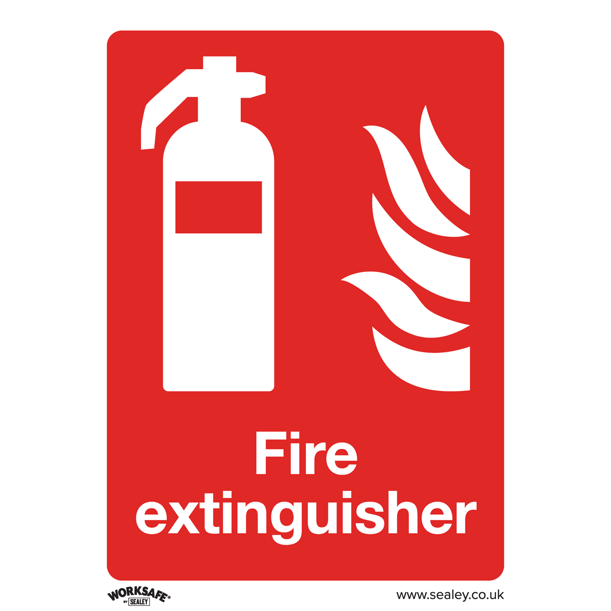 Sealey SS15V1 Fire Extinguisher - Prohibition Safety Sign - Self-Adhesive Vinyl