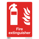Sealey SS15V1 Fire Extinguisher - Prohibition Safety Sign - Self-Adhesive Vinyl