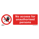 Sealey SS17P1 No Access - Prohibition Safety Sign - Rigid Plastic
