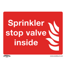 Sealey SS23P10 Sprinkler Stop Valve - Safe Conditions Safety Sign - Rigid Plastic - Pack of 10