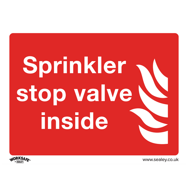 Sealey SS23P1 Sprinkler Stop Valve - Safe Conditions Safety Sign - Rigid Plastic