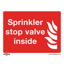 Sealey SS23V10 Sprinkler Stop Valve - Safe Conditions Safety Sign - Self-Adhesive Vinyl - Pack of 10