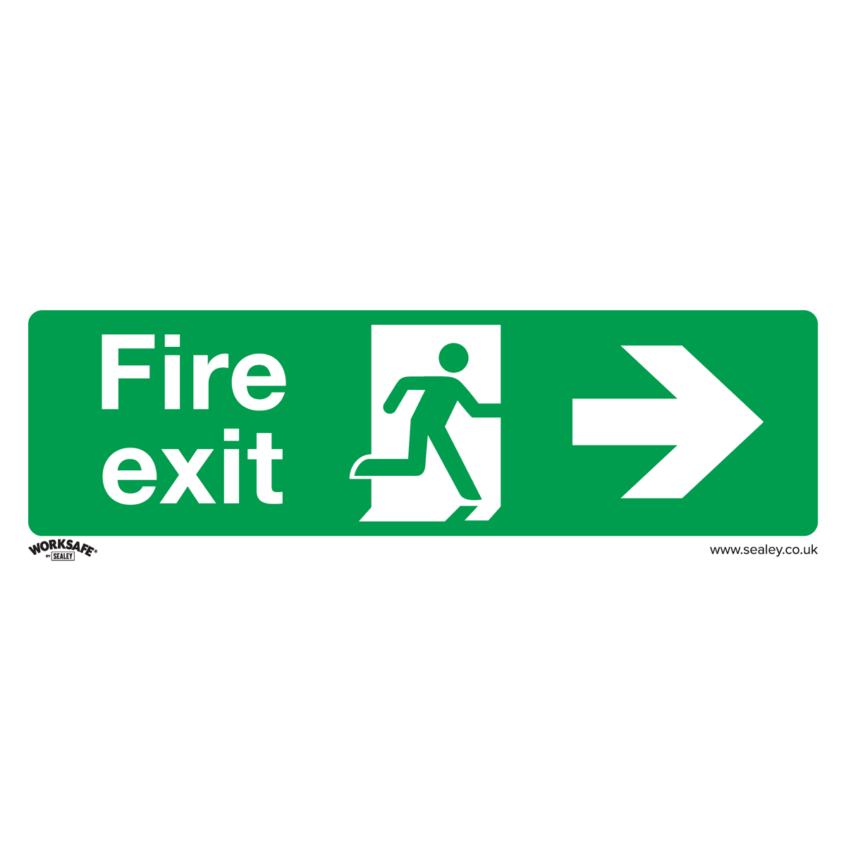 Sealey SS24V1 Fire Exit (Right) - Safe Conditions Safety Sign - Self-Adhesive Vinyl