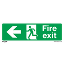 Sealey SS25P10 Fire Exit (Left) - Safe Conditions Safety Sign - Rigid Plastic - Pack of 10