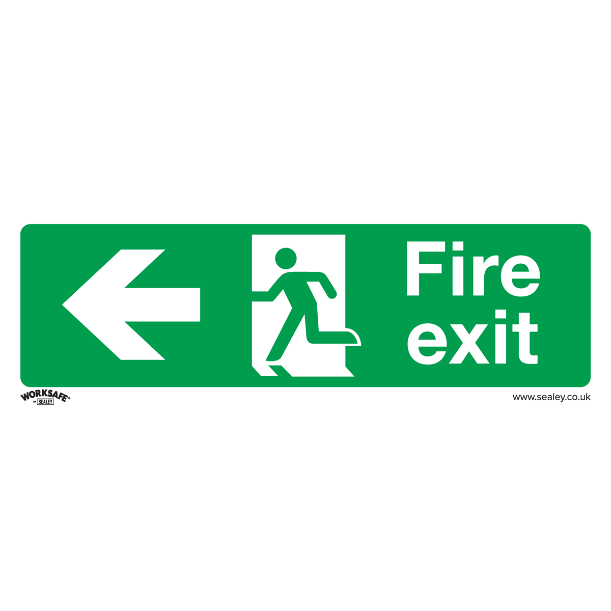 Sealey SS25P1 Fire Exit (Left) - Safe Conditions Safety Sign - Rigid Plastic