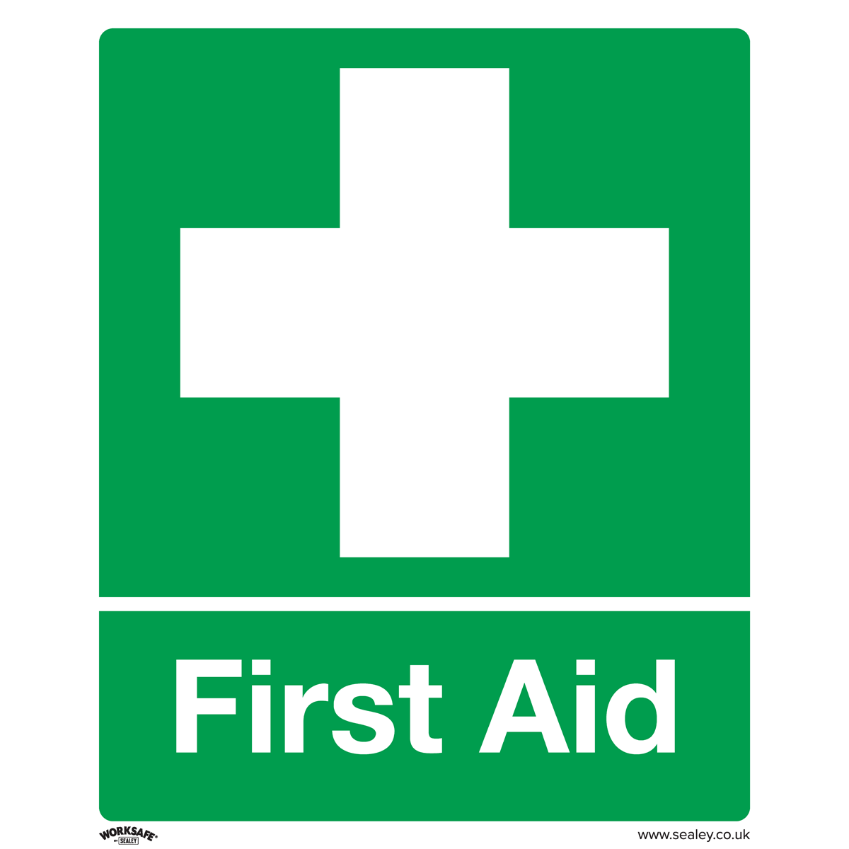 Sealey SS26P1 First Aid - Safety Sign - Rigid Plastic