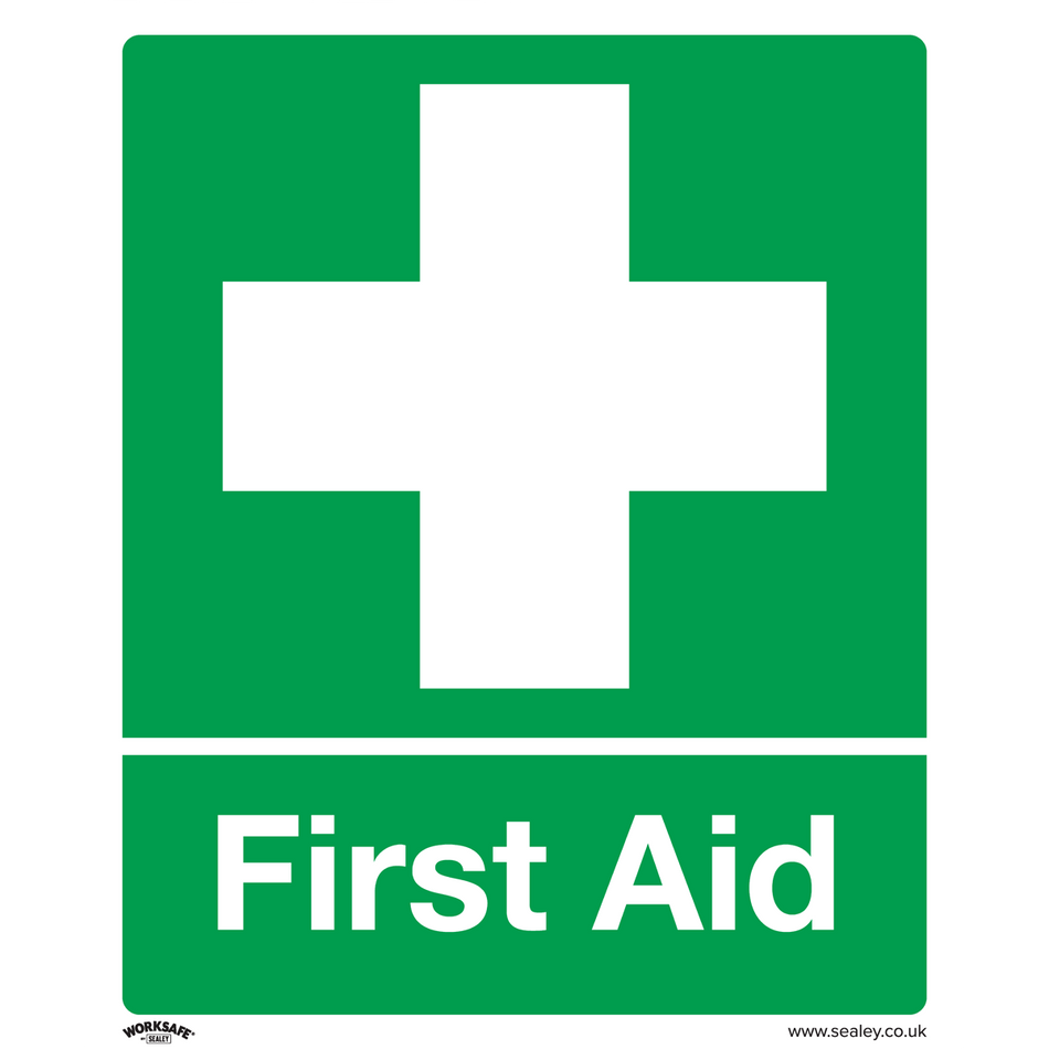 Sealey SS26P1 First Aid - Safety Sign - Rigid Plastic