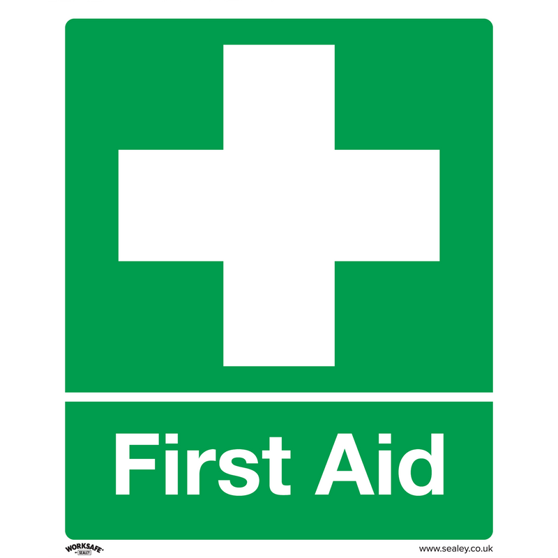 Sealey SS26P1 First Aid - Safety Sign - Rigid Plastic