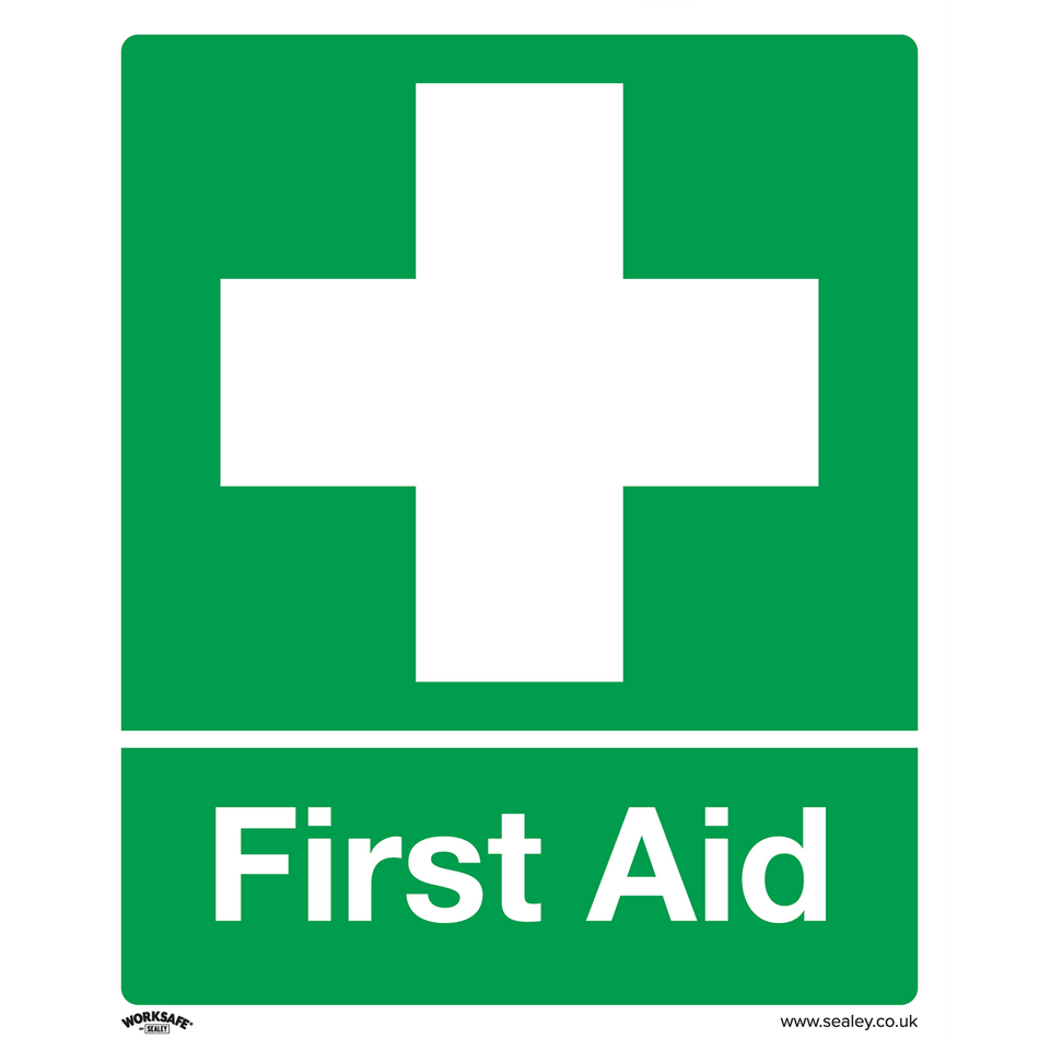 Sealey SS26V1 First Aid - Safety Sign - Self-Adhesive Vinyl