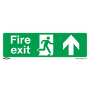 Sealey SS28P1 Fire Exit (Up) - Safe Conditions Safety Sign - Rigid Plastic