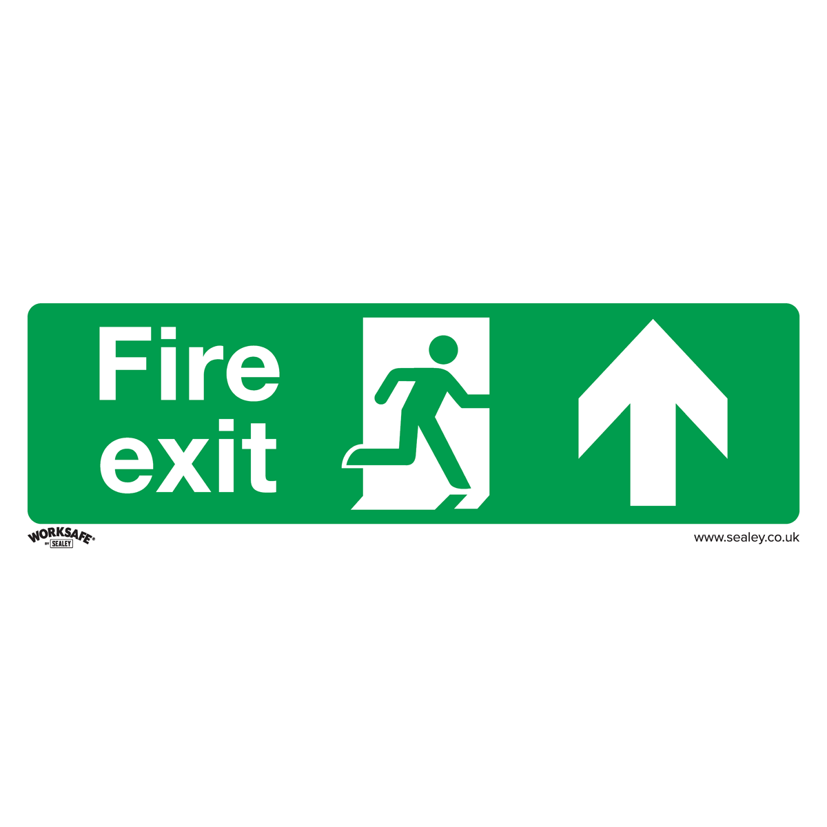Sealey SS28V10 Fire Exit (Up) - Safe Conditions Safety Sign - Self-Adhesive Vinyl - Pack of 10